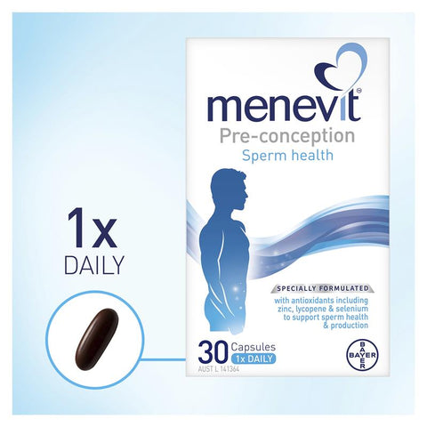 Menevit Pre-Conception Sperm Health Capsules 30 pack (30 days)