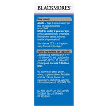 Load image into Gallery viewer, Blackmores Probiotics + Womens Flora Balance 30 Capsules