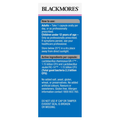 Blackmores Probiotics + Womens Flora Balance 30 Capsules (expiry 1/25)