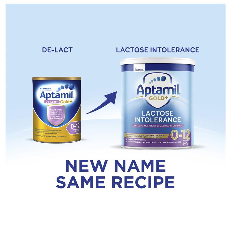Aptamil Gold+ Lactose Intolerance Baby Infant Formula 0 - 12 Months 900g