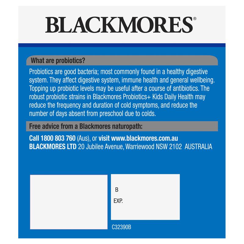 Blackmores Probiotics+ Kids Daily 30 x 1.3g Oral Powder Sachets
