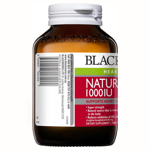 Blackmores Natural Vitamin E 1000IU 100 Capsules