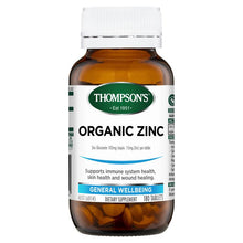 Load image into Gallery viewer, Thompson&#39;s Organic Zinc 180 Tablets