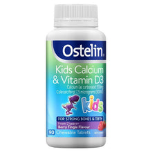 Load image into Gallery viewer, Ostelin Kids Calcium &amp; Vitamin D3 90 Chewable Tablets