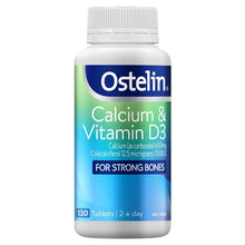 Load image into Gallery viewer, Ostelin Calcium &amp; Vitamin D3 130 Tablets
