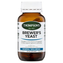 Load image into Gallery viewer, Thompson&#39;s Brewers Yeast 100 Tablets