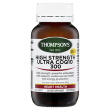 Load image into Gallery viewer, Thompson&#39;s High Strength Ultra CoQ10 300mg 60 Caps