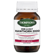 Load image into Gallery viewer, Thompson&#39;s One-a-day Hawthorn 2000mg 60 Capsules