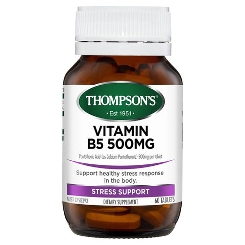 Thompson's B5 Pantothenic Acid 500mg 60 Tablets