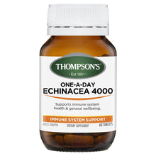 Load image into Gallery viewer, Thompson&#39;s One-a-day Echinacea 4000mg 60 Tablets