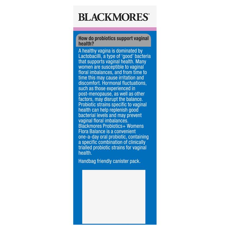 Blackmores Probiotics + Womens Flora Balance 30 Capsules (expiry 1/25)