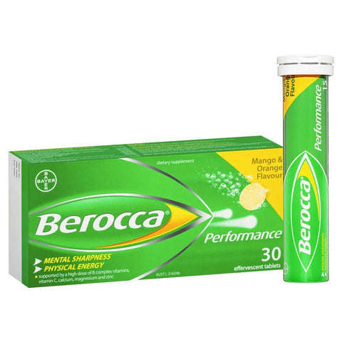 Berocca Energy Vitamin Mango & Orange Effervescent Tablet 30 Pack