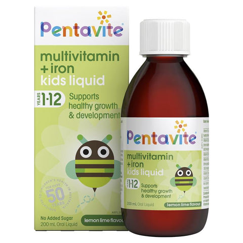 Pentavite Multivitamins with Iron Kids Oral Liquid 200mL