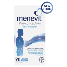 Load image into Gallery viewer, Menevit Pre-Conception Sperm Health Capsules 90 pack (90 days)