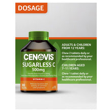Load image into Gallery viewer, Cenovis Sugarless C 500mg 300 Chewable Tablets
