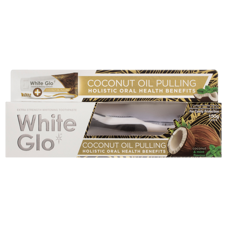 White Glo Coconut Oil Pulling Toothpaste 150g