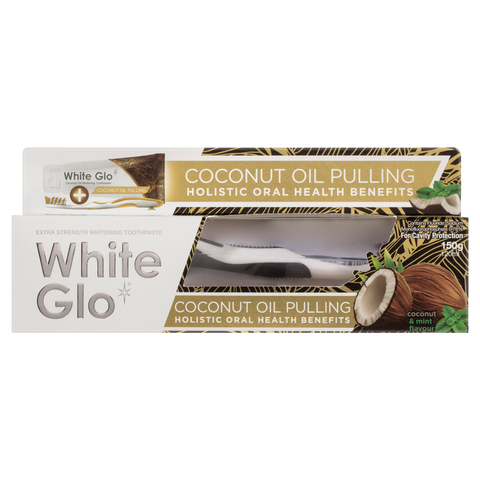 White Glo Coconut Oil Pulling Toothpaste 150g