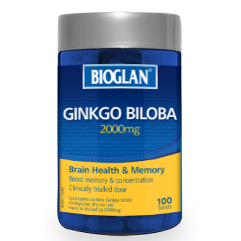 Bioglan Ginkgo Biloba 2000mg 100 Tablets