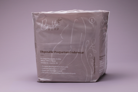 Bubba Bump Disposable Postpartum Underwear 8 Pairs - L (100-140cm Hips) (Ships June)