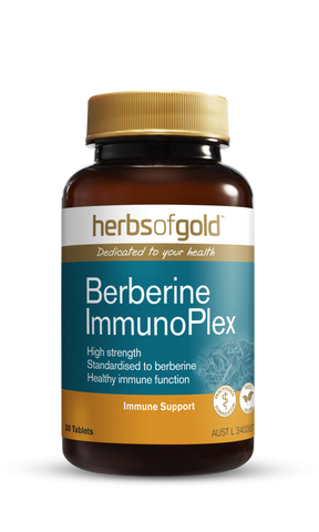 Herbs of Gold Berberine ImmunoPlex 30 Tablets (Expiry 09/2025)