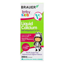 Load image into Gallery viewer, Brauer Baby &amp; Kids Liquid Calcium with Magnesium and Zinc 200mL