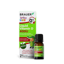 Load image into Gallery viewer, Brauer Baby &amp; Kids Liquid Vitamin D 400 IU 10mL