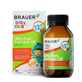 Brauer Baby & Kids Ultra Pure Cod Liver Oil with DHA 90 Soft Capsules