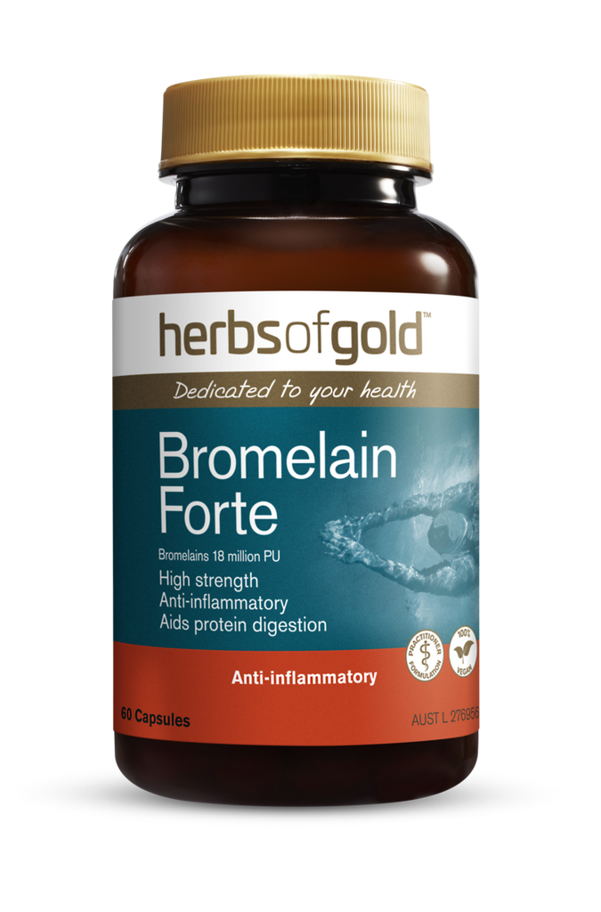 Herbs of Gold Bromelain Forte 60 Vegetarian Capsules