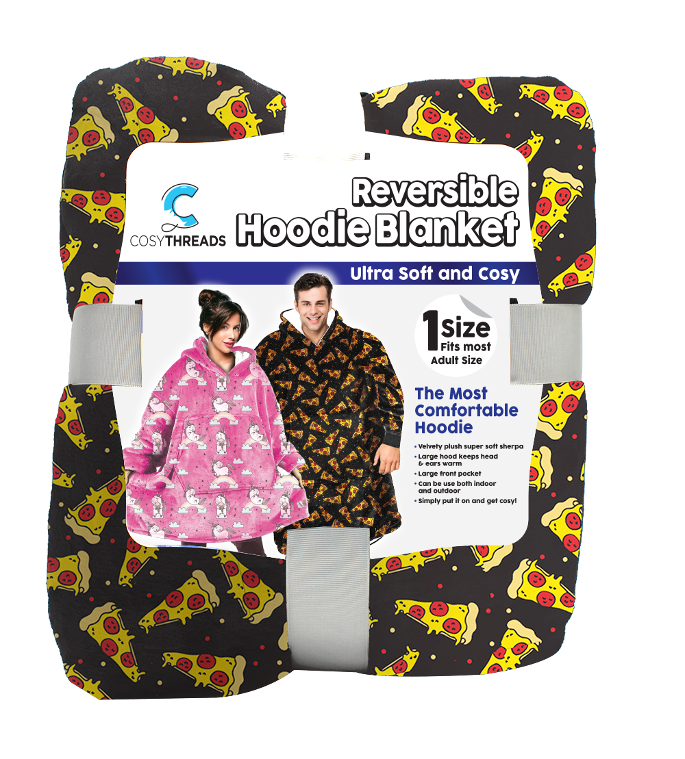 Hoodie Blanket Reversible - One Size Fits All