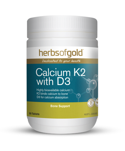 Herbs of Gold Calcium K2 with D3 90 Tablets