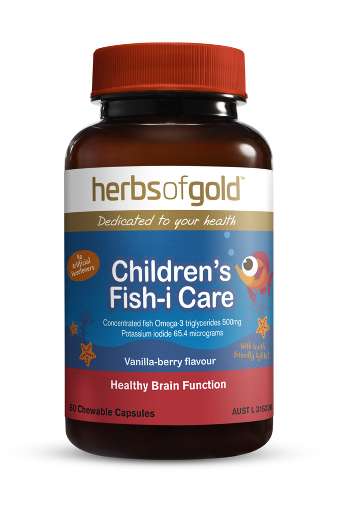 Herbs of Gold Children's Fish-i Care 60 Chewable Capsules