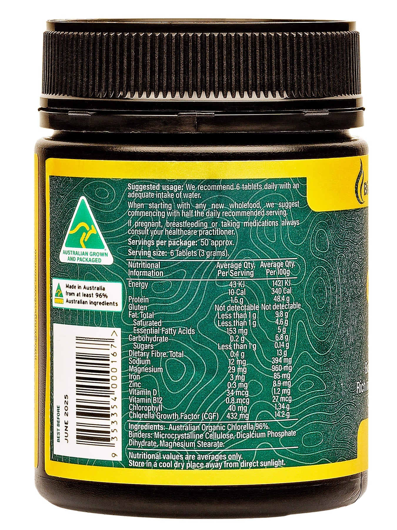 BioGenesis Natural Australia Organic Chlorella 300 Tablets