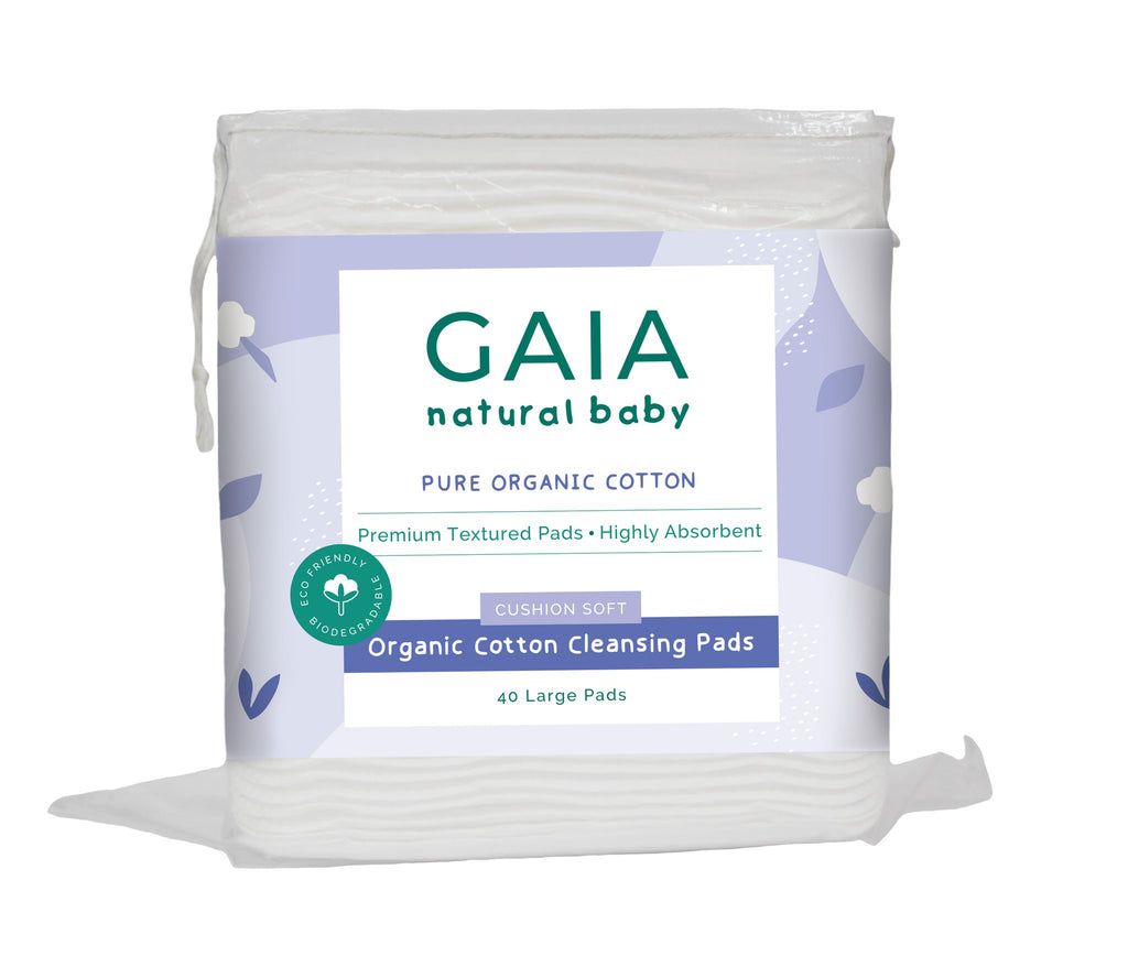 Gaia Natural Baby Organic Cotton Cleansing Pads 40 Large Pads