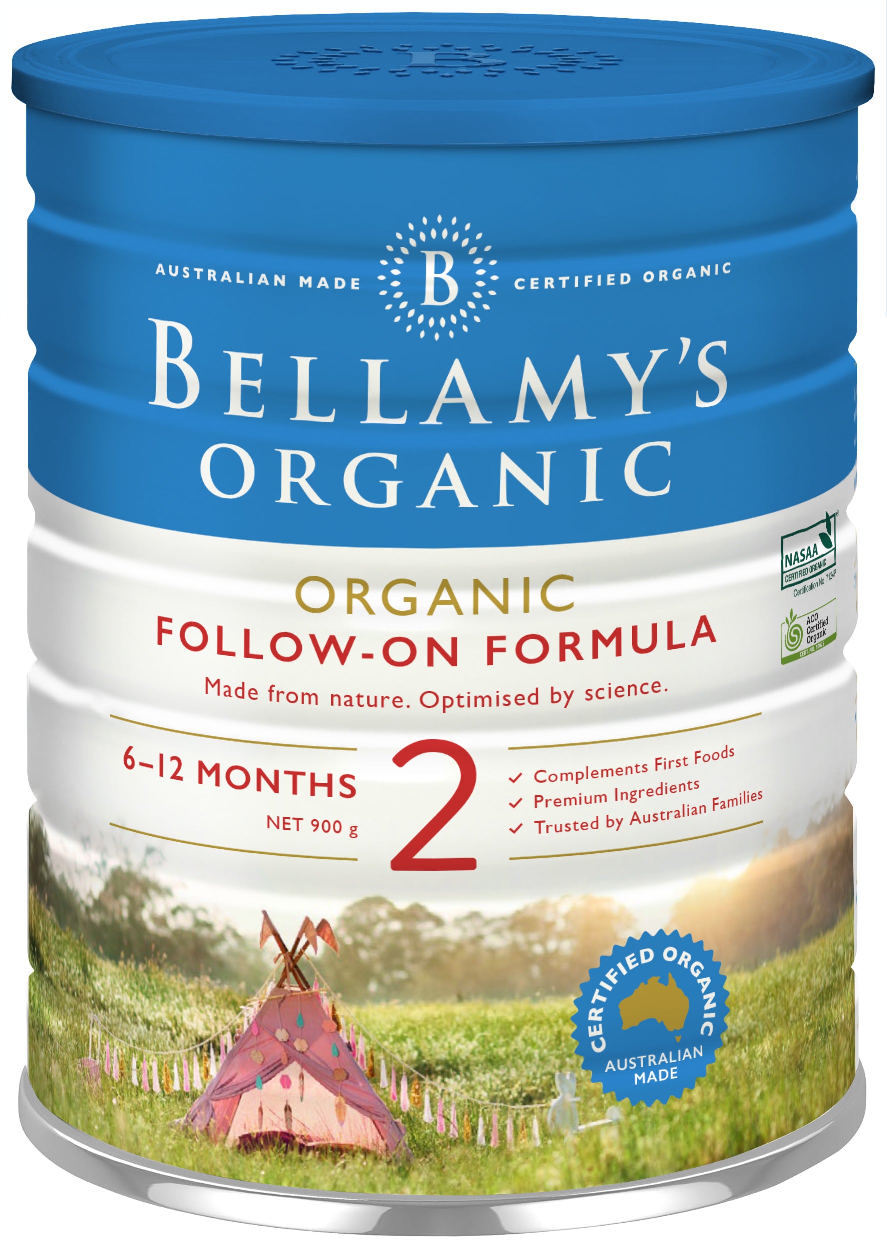 Bellamy's Organic Step 2 Follow On Formula 6 - 12 Months 900g