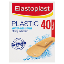 Load image into Gallery viewer, Elastoplast Plastic Water-Resistant All-Purpose Plasters 40 Pack