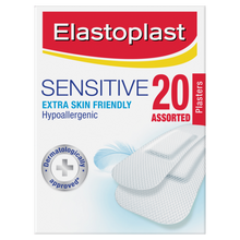 Load image into Gallery viewer, Elastoplast Sensitive Extra Skin Friendly Hypoallergenic Plasters Assorted 20 Strips