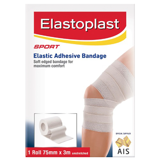 Elastoplast Sport Elastic Adhesive Bandage White 75mm x 3m