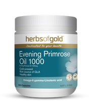 Load image into Gallery viewer, Herbs of Gold Evening Primrose Oil 1000 200 Vegetarian Capsules