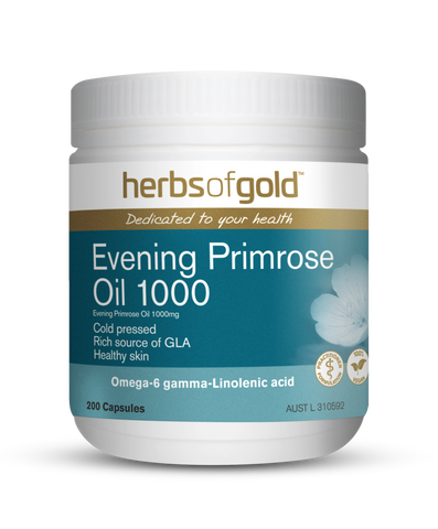 Herbs of Gold Evening Primrose Oil 1000 200 Vegetarian Capsules