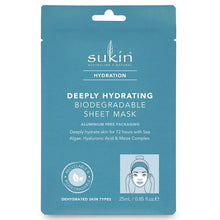 Load image into Gallery viewer, SUKIN Hydration Deeply Hydrating Biodegradable Sheet Mask 25mL