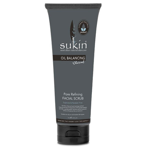 SUKIN Oil Balancing Plus Charcoal Pore Refining Facial Scrub 125mL