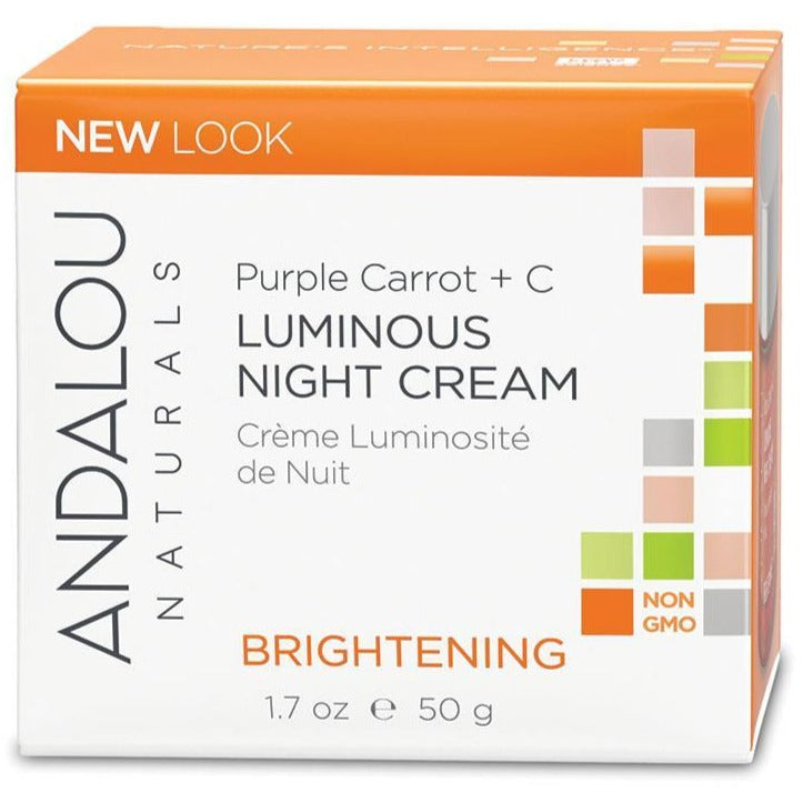 Andalou Brightening Purple Carrot + C Luminous Night Cream 50g