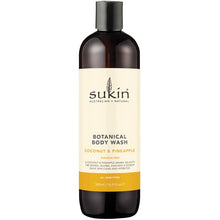 Load image into Gallery viewer, SUKIN Botanical Body Wash Pineapple &amp; Coconut 500mL Cap