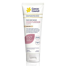 Load image into Gallery viewer, Cancer Council SPF 50+ Day Wear Face Matte Light Tint 75ml Tube