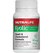 Load image into Gallery viewer, Nutra-Life Kyolic Aged Garlic Extract Heart &amp; Cholesterol Formula 60 Capsules