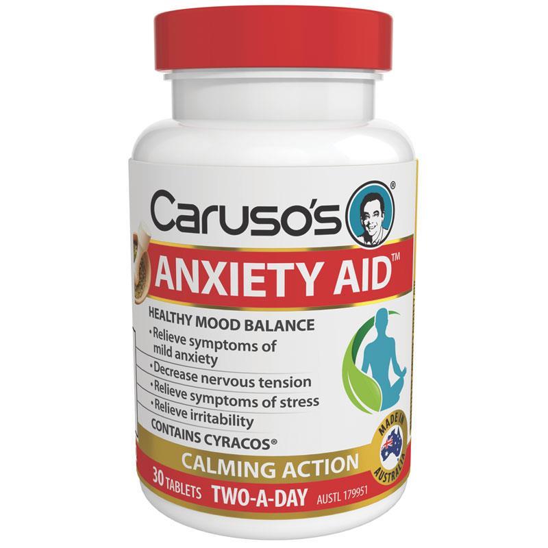 Caruso's Natural Health Anxiety Aid 30 Tablets