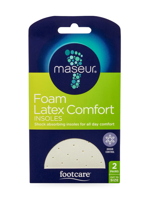 Maseur Foam Latex Comfort Insoles 2Pcs