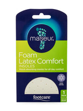Load image into Gallery viewer, Maseur Footcare Foam Latex Comfort Insoles