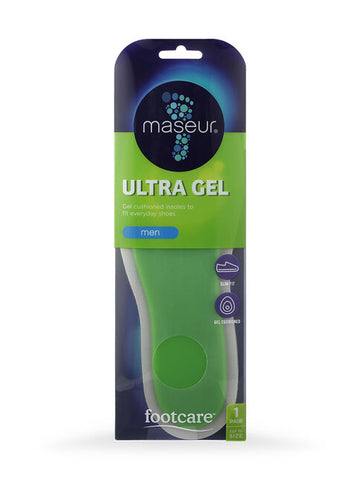 Maseur Footcare Ultra Gel Insoles Mens 1 pair