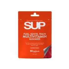 Load image into Gallery viewer, SUP FUEL. IGNITE. TRAIN MULTIVITAMIN GUMMIES Raspberry Flavour 60 Pastilles